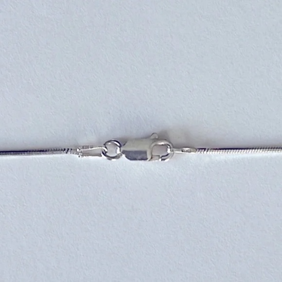 925 Sterling Silver Necklace w VINTAGE Crystal Cross Pendant - Picture 4 of 7